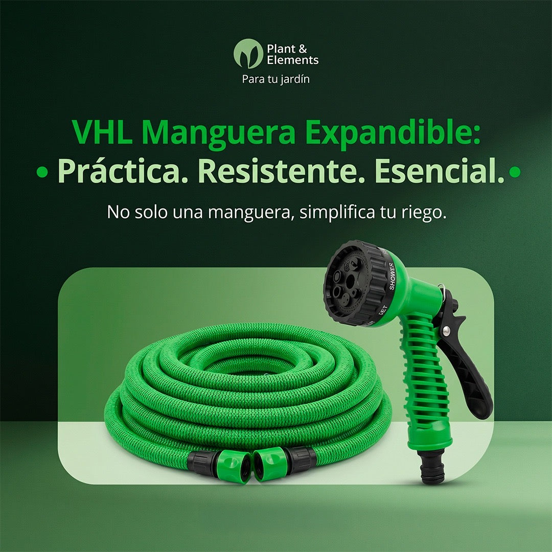 MANGUERA EXPANDIBLE – 15 METROS CON ACOPLES | ENVÍO GRATIS 👌