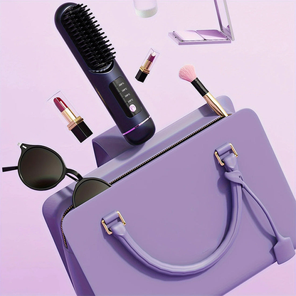 CEPILLO ALISADOR PORTÁTIL + REGALO BROCHA DE MAQUILLAJE - ENVÍO GRATIS 🌺😍