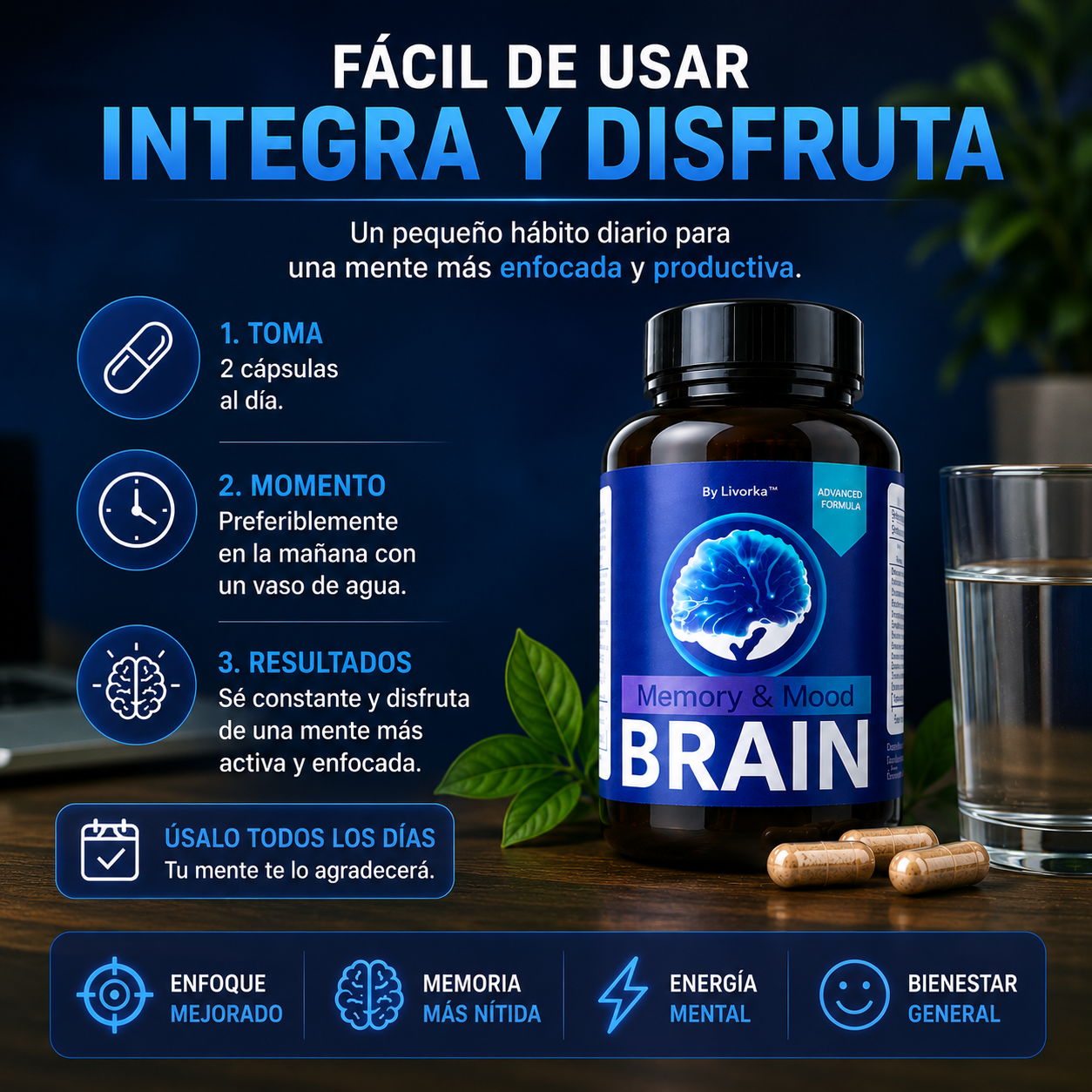 BRAIN - SUPLEMENTO PARA LA MEMORIA Y LA MENTE