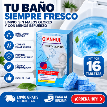 TABLETAS LIMPIADORAS PARA INODORO - KIT 16 TABLETAS 🔥
