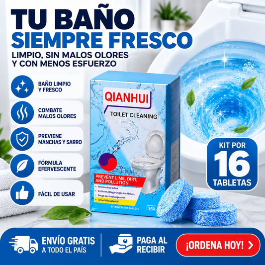 TABLETAS LIMPIADORAS PARA INODORO - KIT 16 TABLETAS 🔥