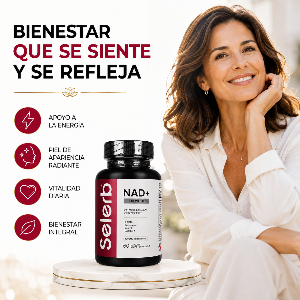 SELERB NAD+ PARA MUJERES - Renovacion celular y vitalidad