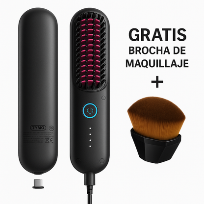 CEPILLO ALISADOR PORTÁTIL + REGALO BROCHA DE MAQUILLAJE - ENVÍO GRATIS 🌺😍