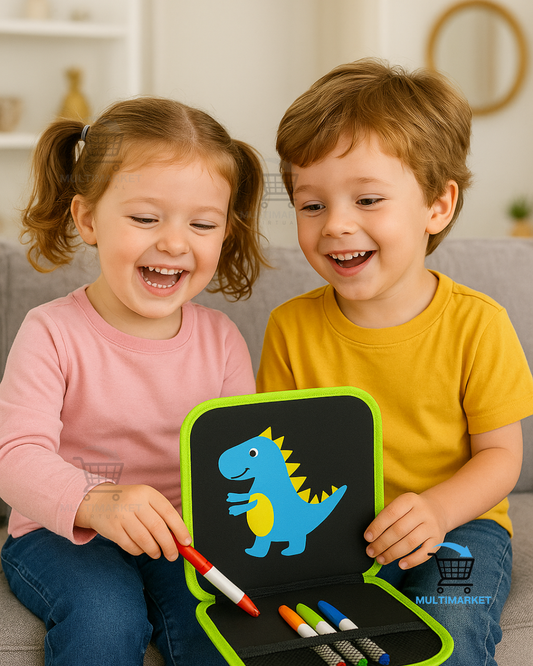 LIBRO MÁGICO INTERACTIVO DE DINOSAURIO – DIBUJA, PINTA Y BORRA CUANDO QUIERAS 🦖✨-ENVÍO GRATIS 🇬🇹