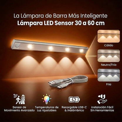 BARRA LAMPARA – SENSOR DE MOVIMIENTO Y CONTROL REMOTO | ENVÍO GRATIS 🔥