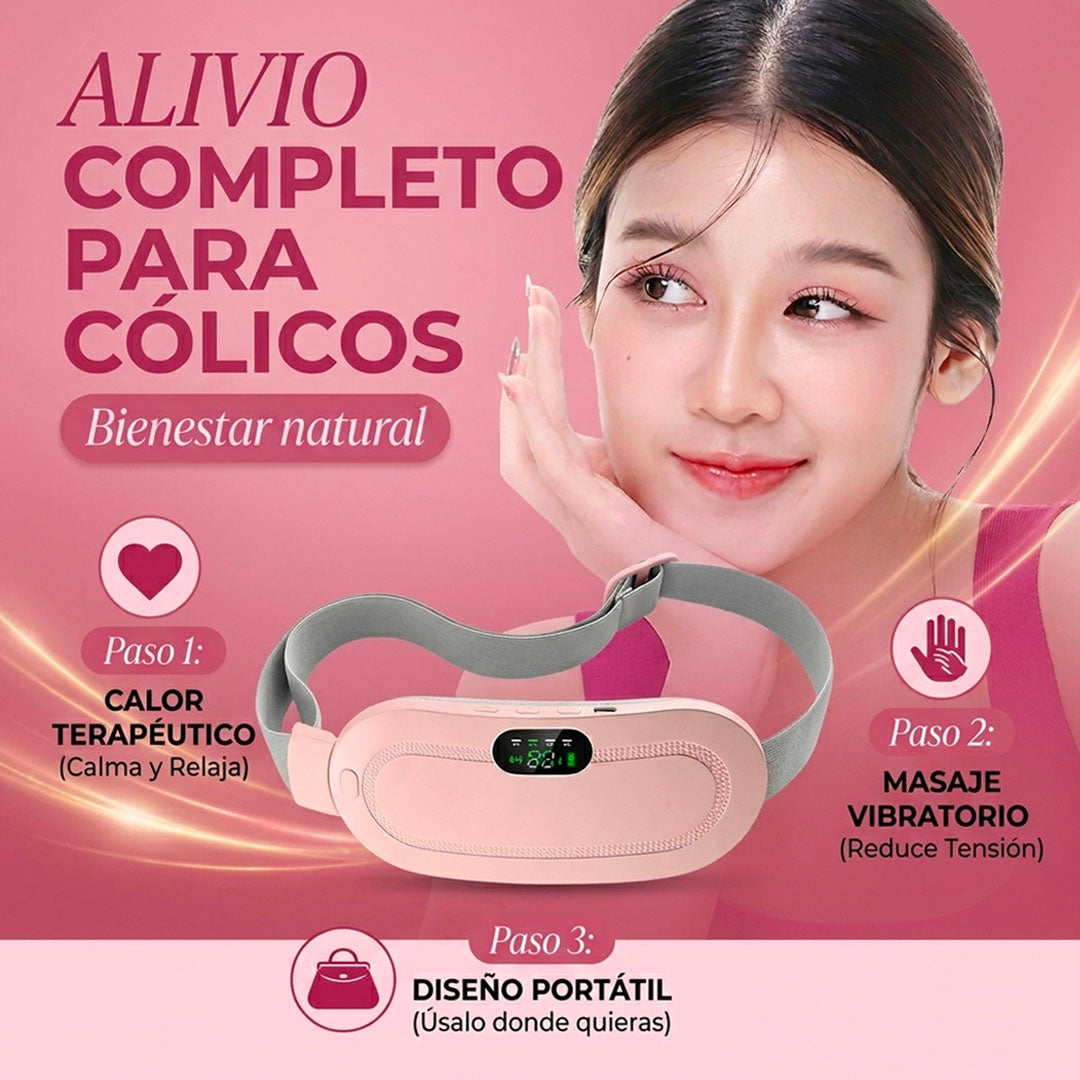 CINTURÓN DE ALIVIO TÉRMICO Y MASAJE PARA CÓLICOS | ENVÍO GRATIS 🇬🇹