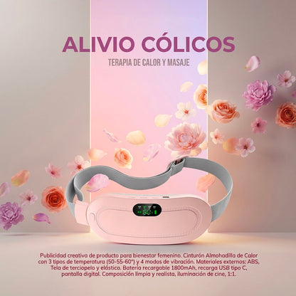 CINTURÓN DE ALIVIO TÉRMICO Y MASAJE PARA CÓLICOS | ENVÍO GRATIS 🇬🇹