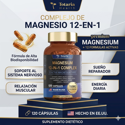 12-IN-1 MAGNESIUM COMPLEX – BIENESTAR MUSCULAR, SUEÑO Y ENERGÍA | ENVÍO GRATIS 😍