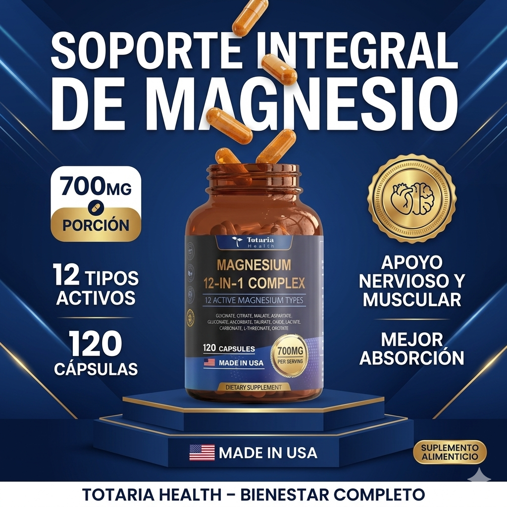 12-IN-1 MAGNESIUM COMPLEX – BIENESTAR MUSCULAR, SUEÑO Y ENERGÍA | ENVÍO GRATIS 😍