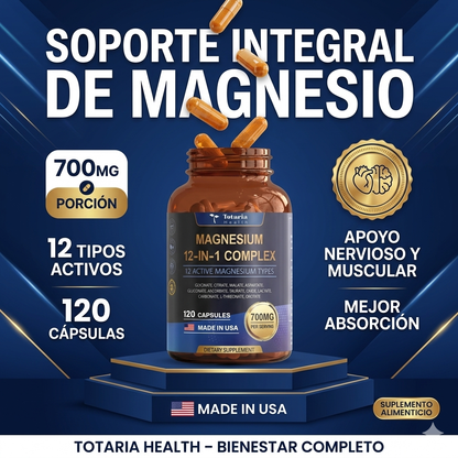 12-IN-1 MAGNESIUM COMPLEX – BIENESTAR MUSCULAR, SUEÑO Y ENERGÍA | ENVÍO GRATIS 😍