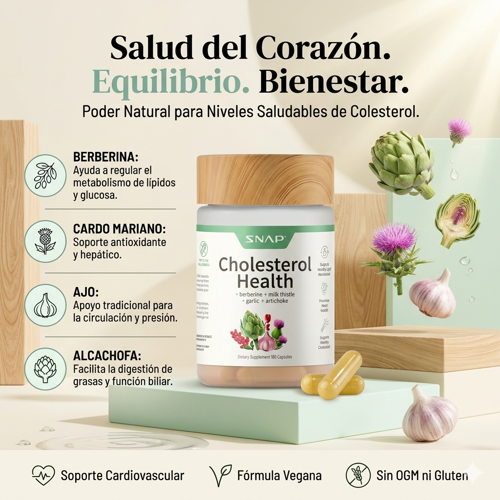 CHOLESTEROL HEALTH – APOYO CARDIOVASCULAR Y BIENESTAR LÍPIDO | ENVÍO GRATIS 🇬🇹