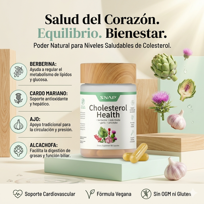 CHOLESTEROL HEALTH – APOYO CARDIOVASCULAR Y BIENESTAR LÍPIDO | ENVÍO GRATIS 🇬🇹