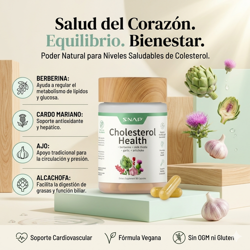 CHOLESTEROL HEALTH – APOYO CARDIOVASCULAR Y BIENESTAR LÍPIDO | ENVÍO GRATIS 🇬🇹