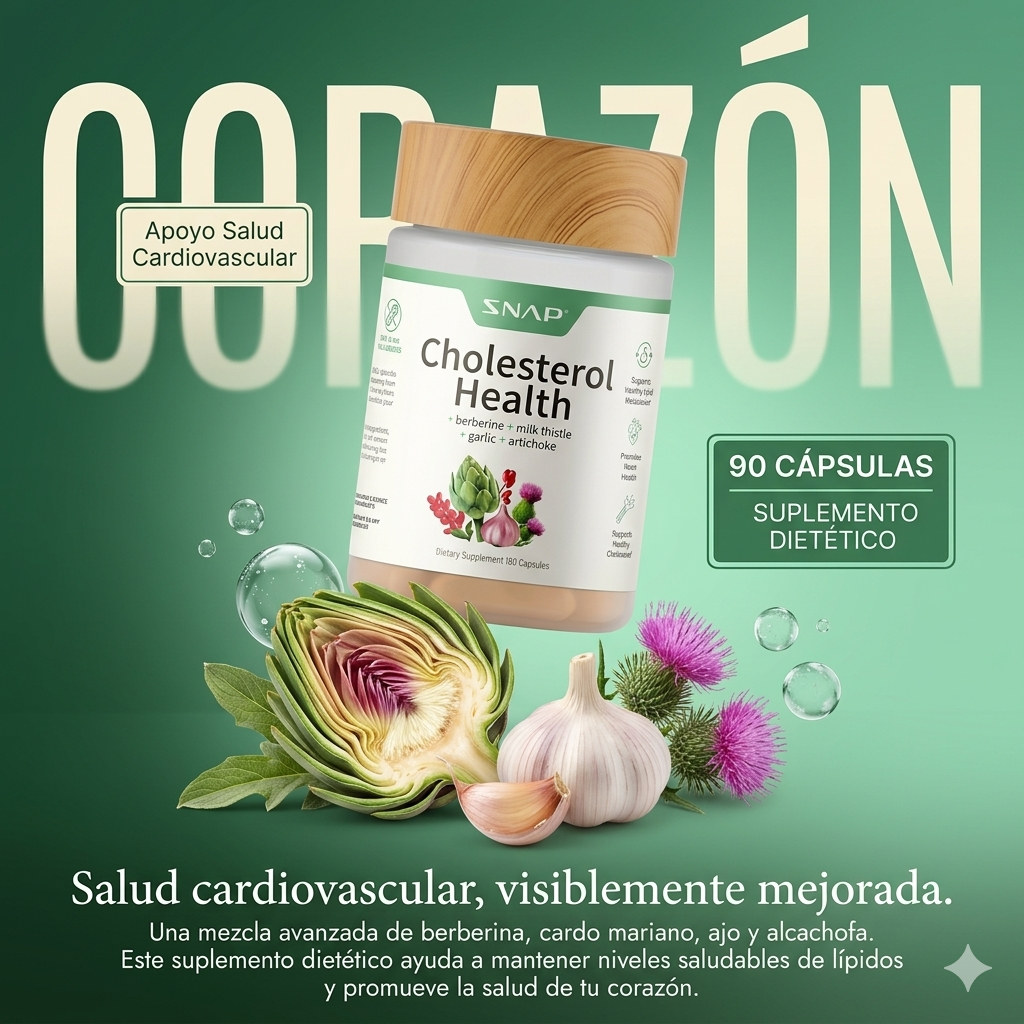 CHOLESTEROL HEALTH – APOYO CARDIOVASCULAR Y BIENESTAR LÍPIDO | ENVÍO GRATIS 🇬🇹