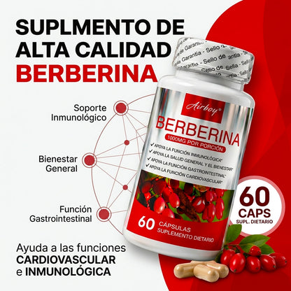 AIRBOY BERBERINA 1000MG – SOPORTE NUTRICIONAL DE ALTA ABSORCIÓN | ENVÍO GRATIS 🇬🇹