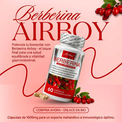 AIRBOY BERBERINA 1000MG – SOPORTE NUTRICIONAL DE ALTA ABSORCIÓN | ENVÍO GRATIS 🇬🇹