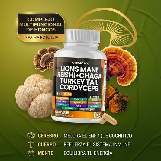 VITAMAX 16 IN 1 MYCOBOOST – ENERGÍA, CLARIDAD MENTAL E INMUNIDAD | ENVÍO GRATIS 🇬🇹