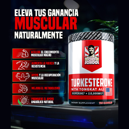 TURKESTERONE CON TONGKAT ALI 60CAPS -  ENVÍO GRATIS 💪💯