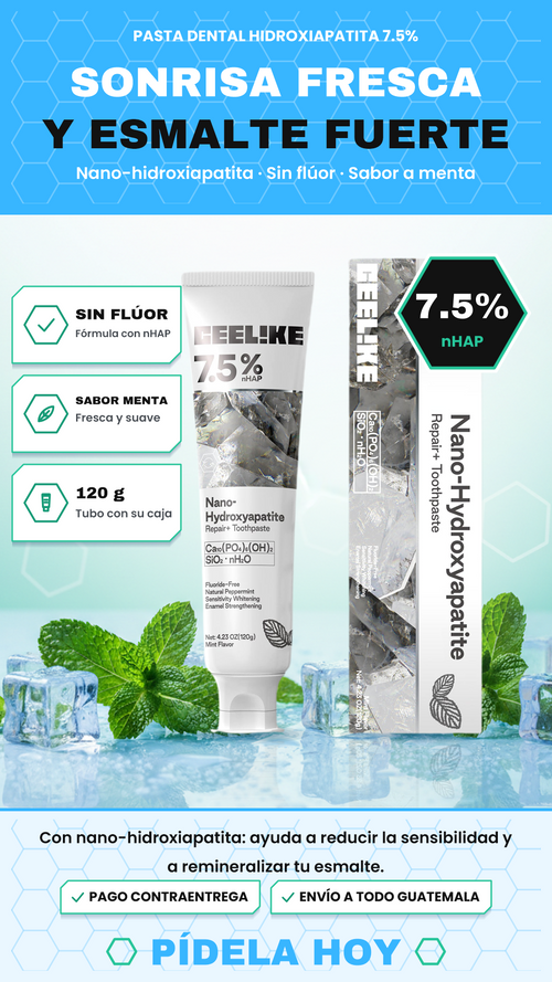 PASTA DENTAL HIDROXIAPATITA 7.5% CON MENTA – SONRISA FRESCA Y ESMALTE FUERTE